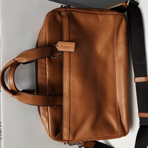 Coach Bags Brand New Coach Leather Laptop Briefcase Bag Poshmark